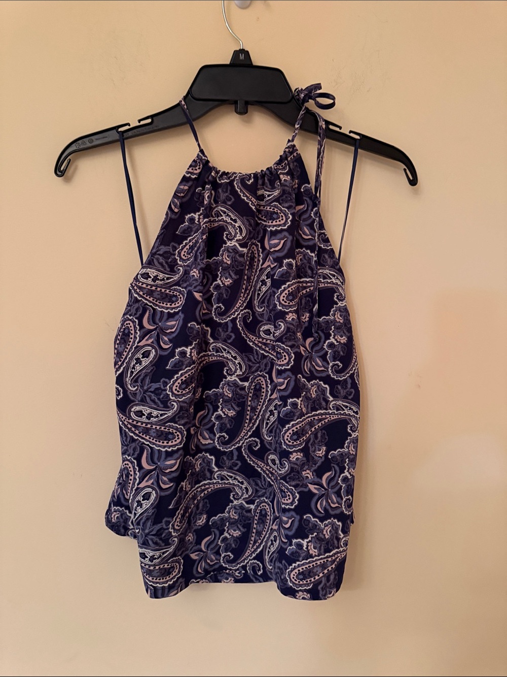 Splendid Women’s Navy Paisley‎ Halter Tank Top Size XS